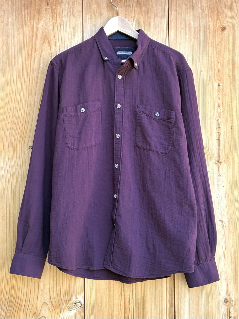 32 Bar Blues Men’s EUC Berry Pickin’ Purple Shirt Sz Large - Picture 2 of 6